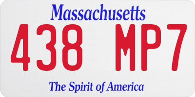MA license plate 438MP7