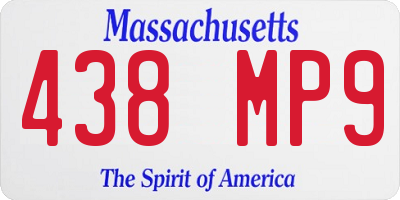 MA license plate 438MP9
