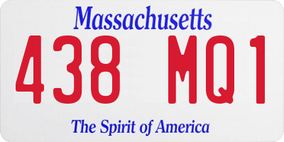MA license plate 438MQ1