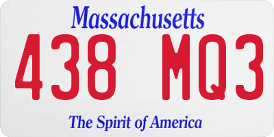 MA license plate 438MQ3