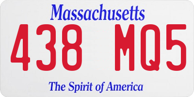 MA license plate 438MQ5