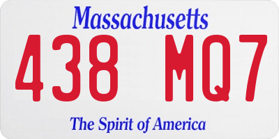 MA license plate 438MQ7