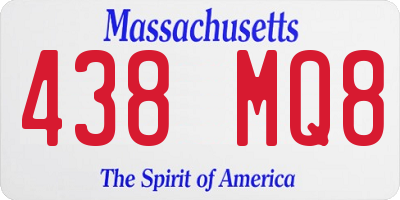 MA license plate 438MQ8