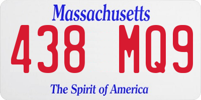 MA license plate 438MQ9