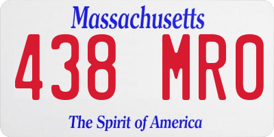 MA license plate 438MR0