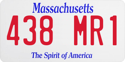 MA license plate 438MR1