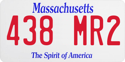 MA license plate 438MR2