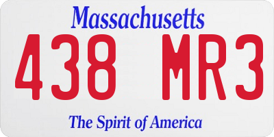 MA license plate 438MR3