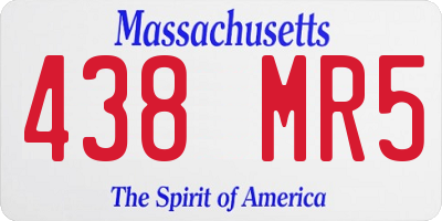 MA license plate 438MR5