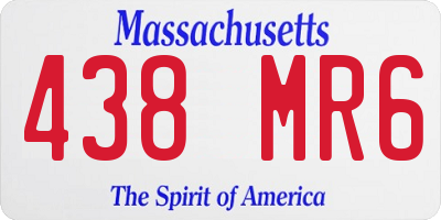 MA license plate 438MR6
