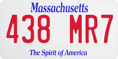 MA license plate 438MR7