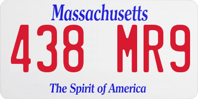 MA license plate 438MR9