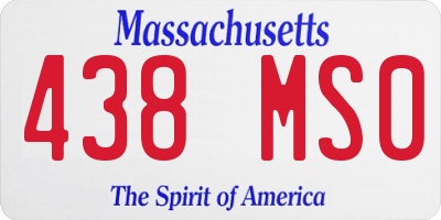MA license plate 438MS0