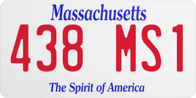 MA license plate 438MS1