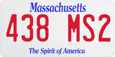MA license plate 438MS2