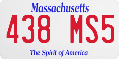 MA license plate 438MS5