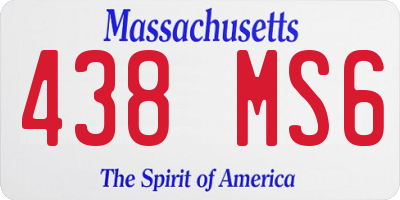 MA license plate 438MS6