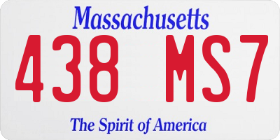 MA license plate 438MS7