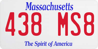 MA license plate 438MS8