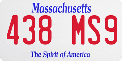 MA license plate 438MS9