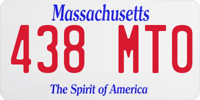 MA license plate 438MT0