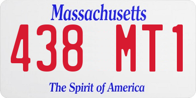 MA license plate 438MT1