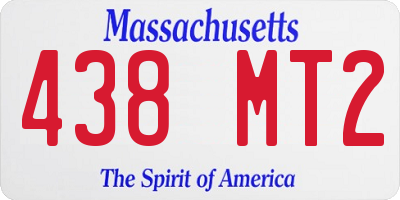 MA license plate 438MT2