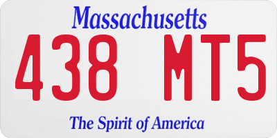 MA license plate 438MT5