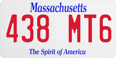 MA license plate 438MT6