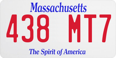 MA license plate 438MT7