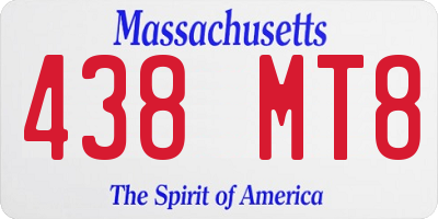 MA license plate 438MT8