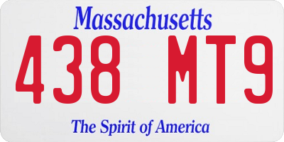 MA license plate 438MT9