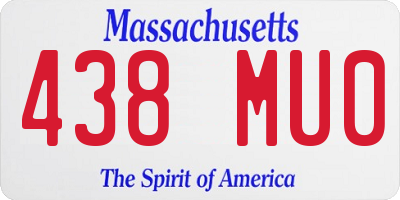 MA license plate 438MU0