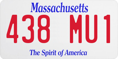 MA license plate 438MU1