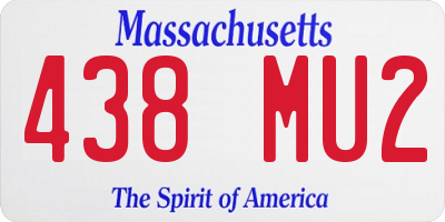 MA license plate 438MU2