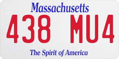 MA license plate 438MU4