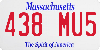 MA license plate 438MU5