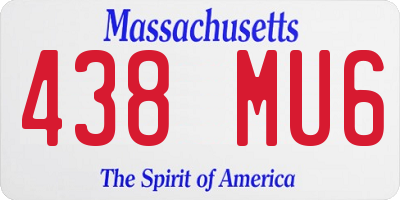 MA license plate 438MU6