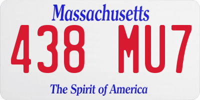 MA license plate 438MU7
