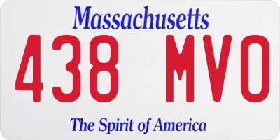 MA license plate 438MV0