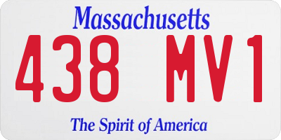 MA license plate 438MV1