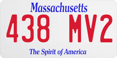 MA license plate 438MV2