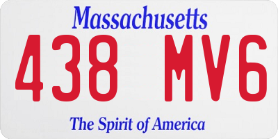 MA license plate 438MV6