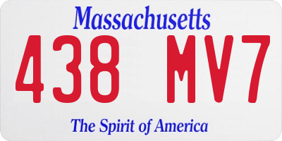 MA license plate 438MV7