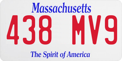 MA license plate 438MV9