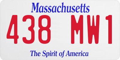 MA license plate 438MW1