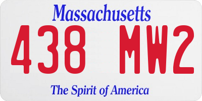 MA license plate 438MW2
