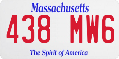 MA license plate 438MW6