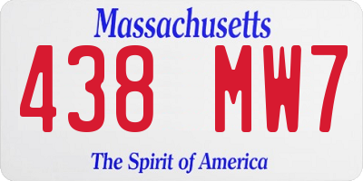 MA license plate 438MW7