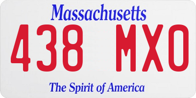 MA license plate 438MX0